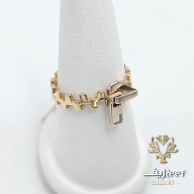 انگشتر مینیمال طرح زیپ